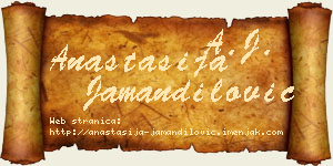 Anastasija Jamandilović vizit kartica